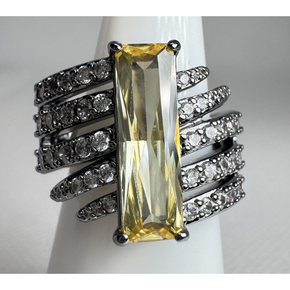 Ring Bomb Party November Ring RG27661 Spirals Made To Speak Size 7 Citrine
